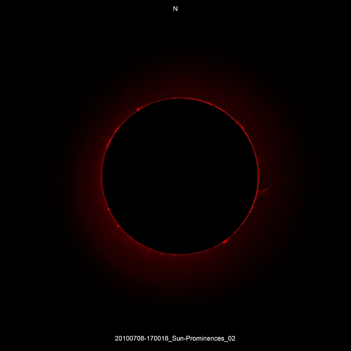 20100708-170018_Sun-Prominences_02.JPG -   ED-Fh d 101,9 / af 1270 (Prom.Ext-Tube) CANON-EOS5D (AFC-Filter) 400 ASA Filter: Ha0,22nm, 2*RG630, UV-IR-CUT 1 light-frame 1/400s Canon-RAW-Image, Adobe-PS-CS Reflexes from Insects  